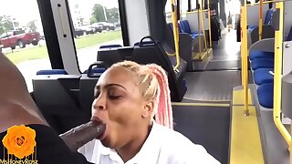 Houston Academy Negroid Slut Drains Black Zooid Cock On Public Bus