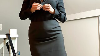 personal assistant gets anal fuck ends with her first ass orgasm, Business Bitch